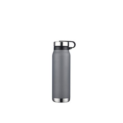 Endura 20 oz Gray Vacuum Water Bottle with Removable SS Lid