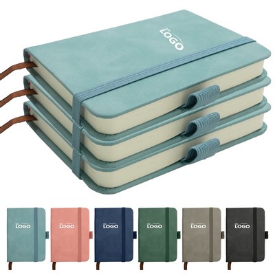 A7 PU Leather Notebook With Pen Loop And Elastic Closure