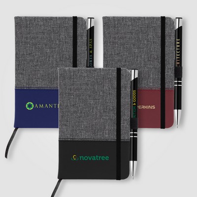 Twain Notebook & Tres-Chic Pen Gift Set - Full-Color Inkjet